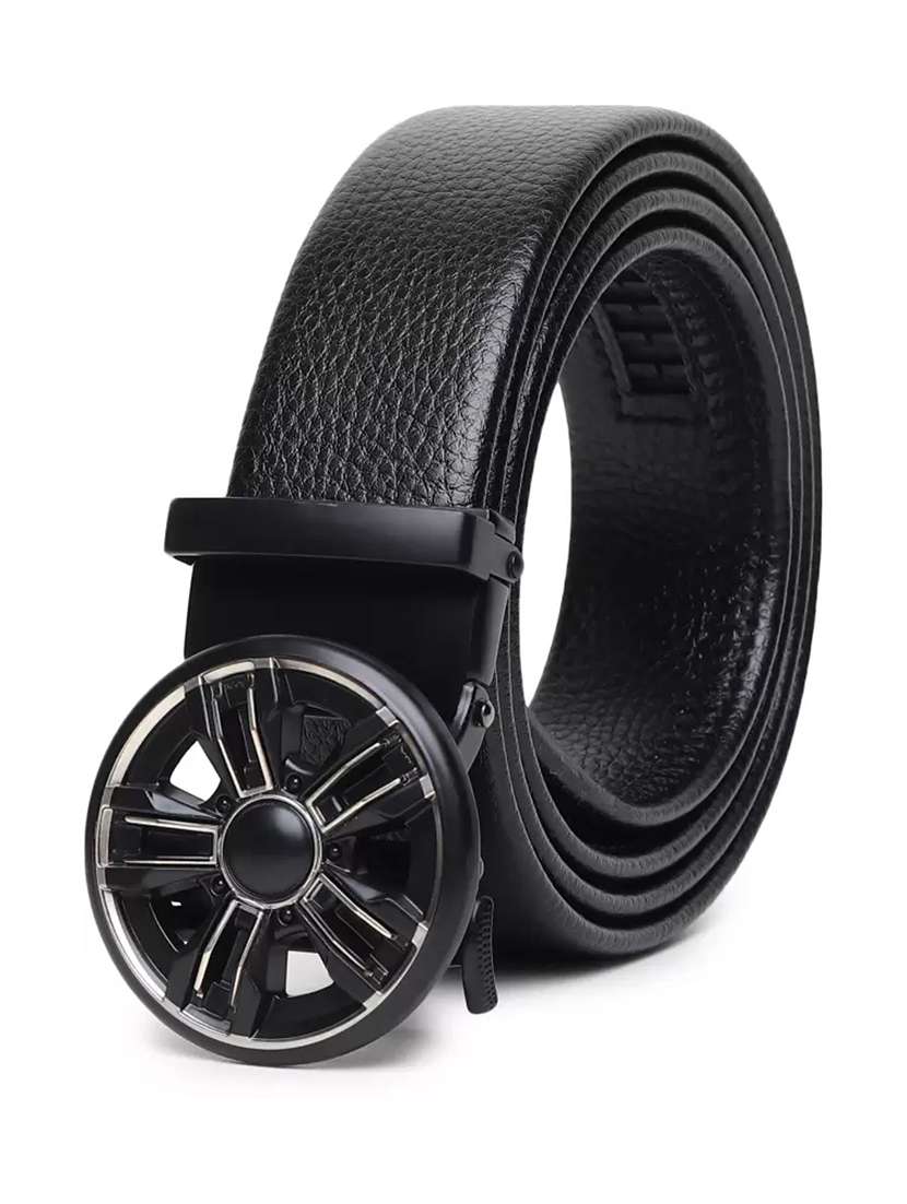black leatherette belt
