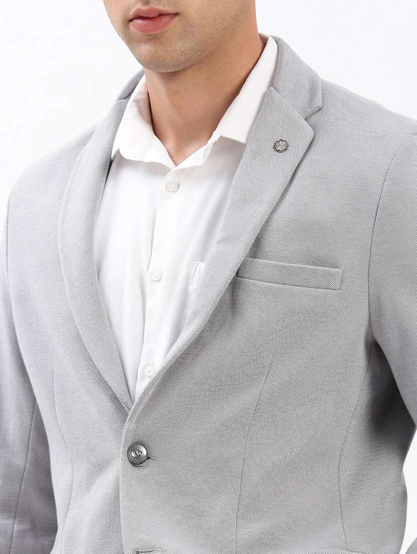 men solid single breasted casual blazer - 21325350 -  Standard Image - 6