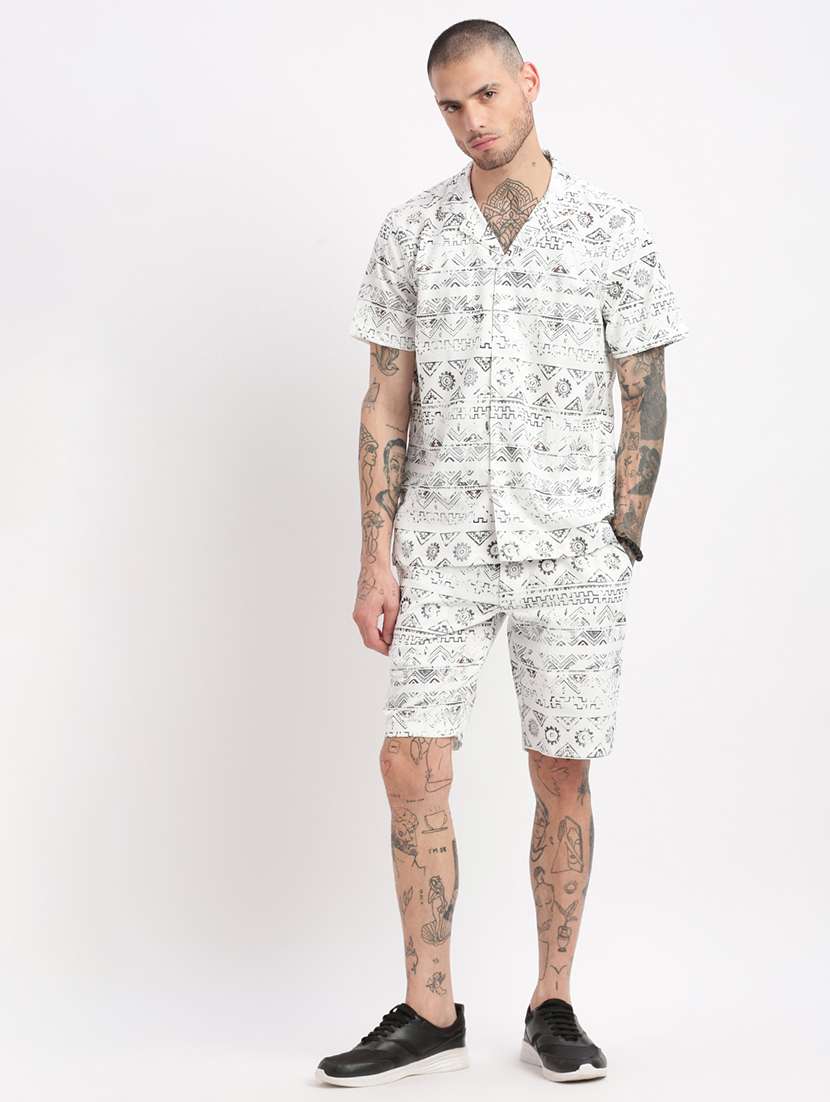 men printed cotton co-ord set - 21325441 -  Standard Image - 4