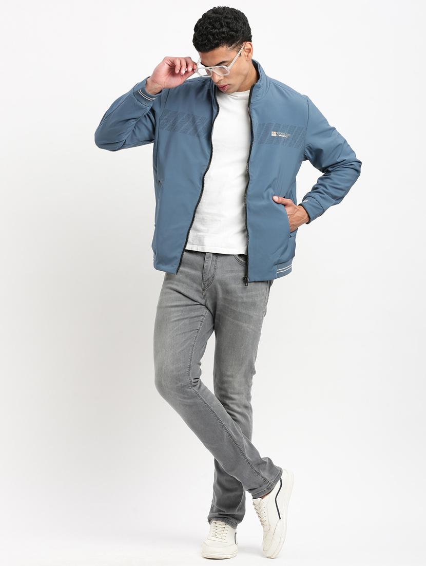 men solid long sleeve jacket - 21325456 - Standard Image - 4