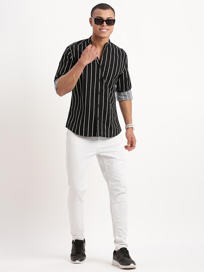 men striped cotton casual shirt - 21325472 - Standard Image - 4