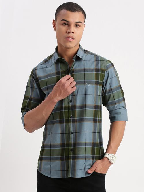 men checkered cotton casual shirt - 21325475 -  Standard Image - 0