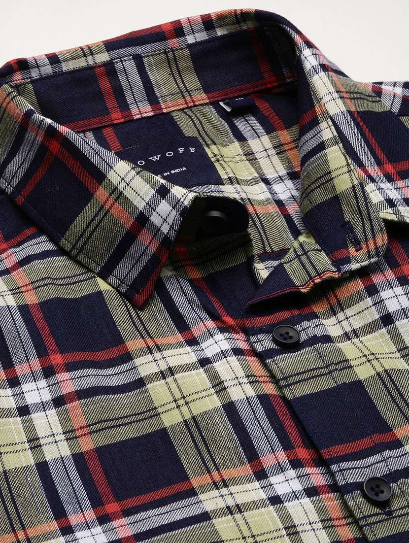 men checkered cotton casual shirt - 21325479 -  Standard Image - 6