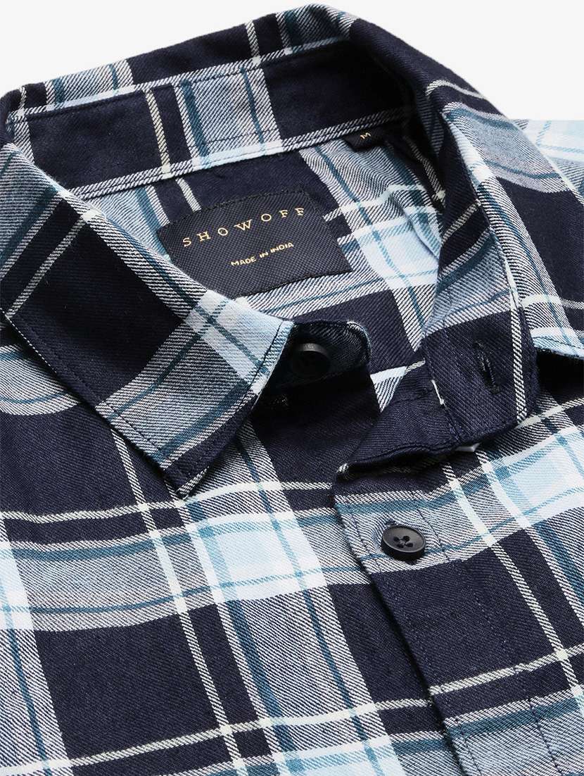 men checkered cotton casual shirt - 21325481 - Standard Image - 6