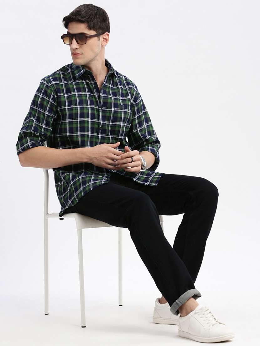 men checkered cotton casual shirt - 21325482 - Standard Image - 4
