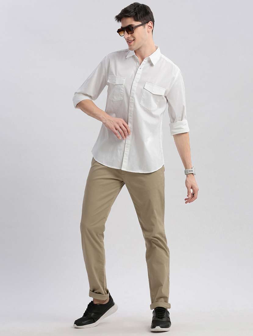 men solid cotton casual shirt - 21325484 -  Standard Image - 4