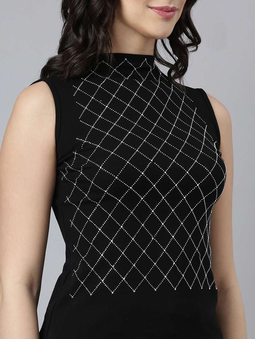 women black cotton blend regular top - 21325611 -  Standard Image - 6