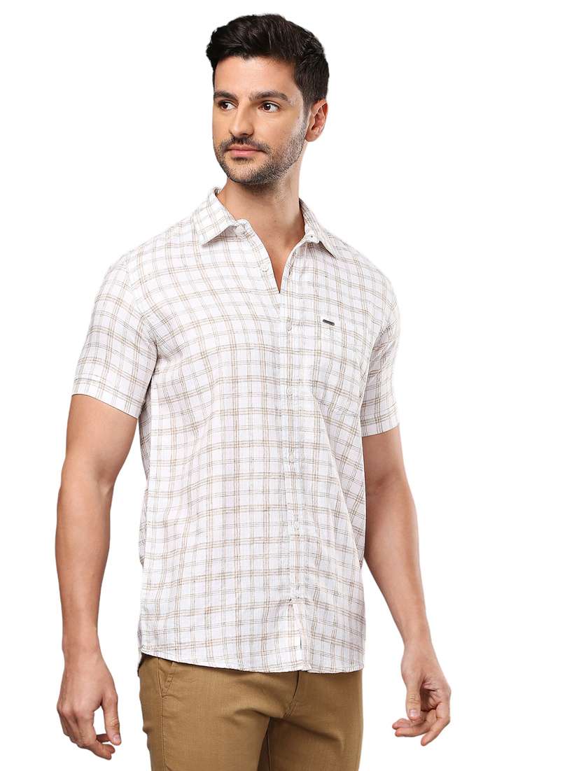 men white cotton casual shirt - 21326785 - Standard Image - 1