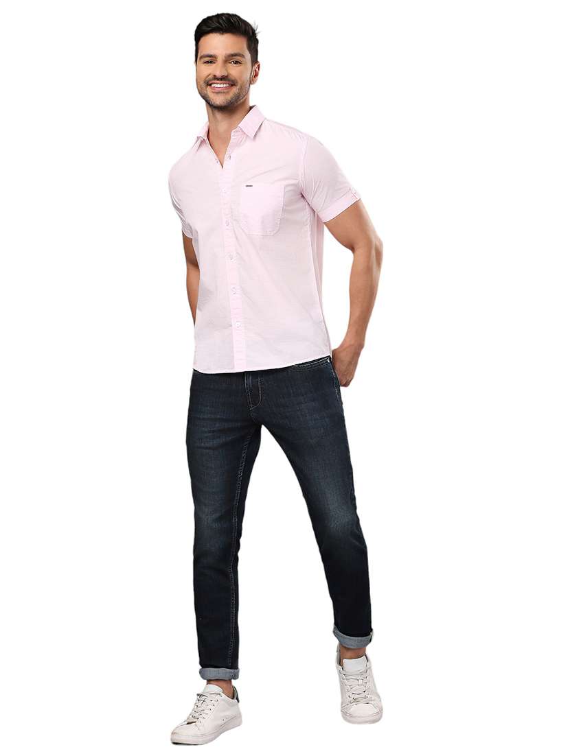 men pink cotton casual shirt - 21326797 - Standard Image - 4