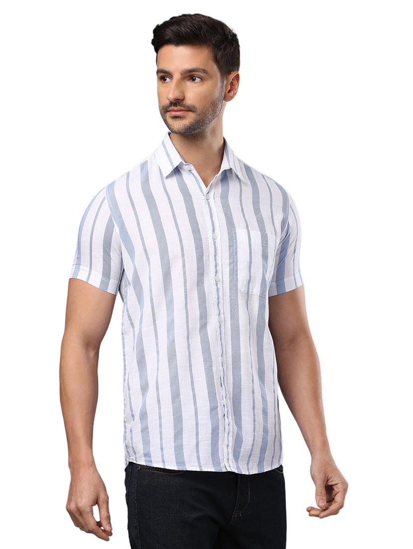 men white cotton casual shirt - 21326800 - Standard Image - 1