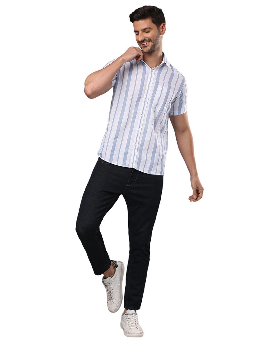 men white cotton casual shirt - 21326800 - Standard Image - 4