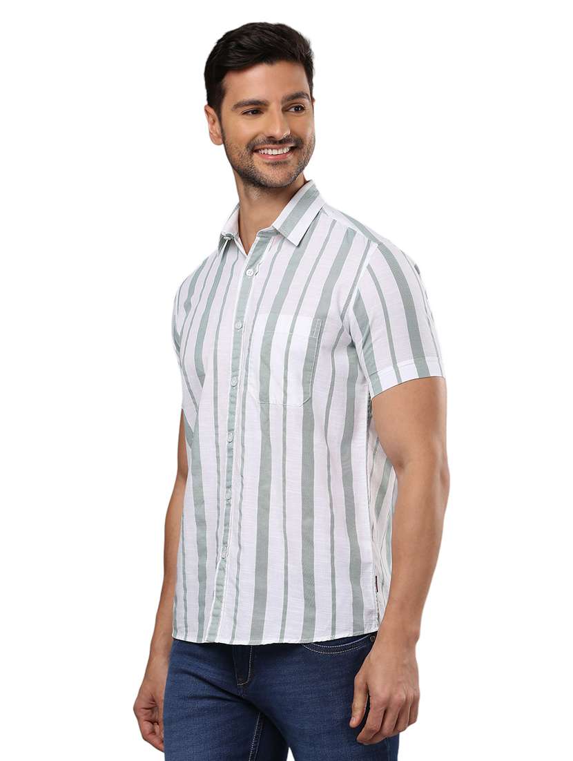 men white cotton casual shirt - 21326801 -  Standard Image - 1