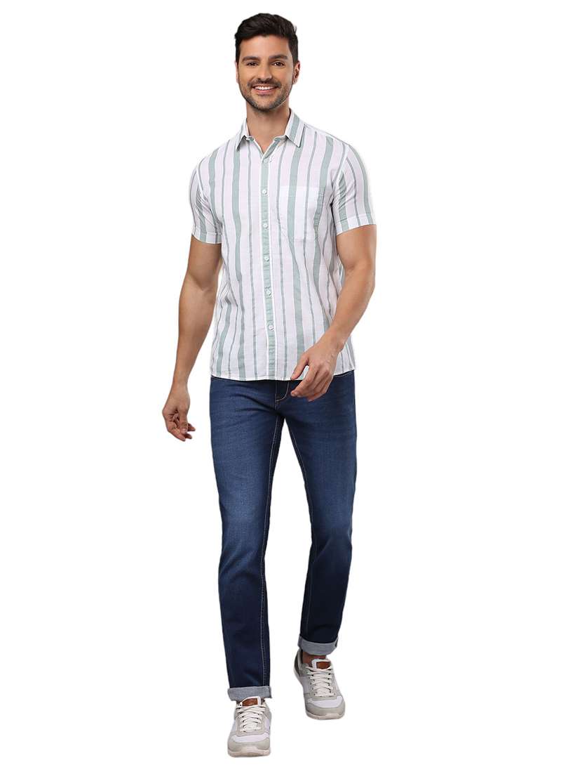 men white cotton casual shirt - 21326801 -  Standard Image - 4