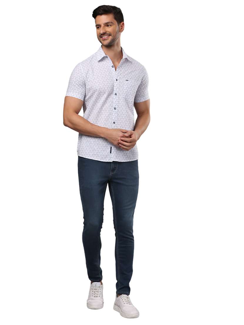 men white cotton casual shirt - 21326806 - Standard Image - 4