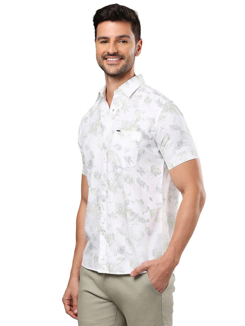 men white cotton casual shirt - 21326811 - Standard Image - 1