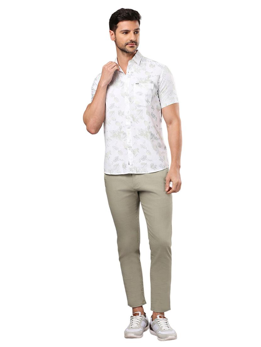 men white cotton casual shirt - 21326811 - Standard Image - 4
