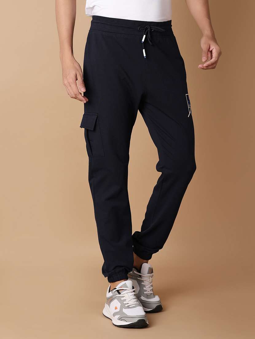 men solid mid rise full length jogger - 21328573 -  Standard Image - 1