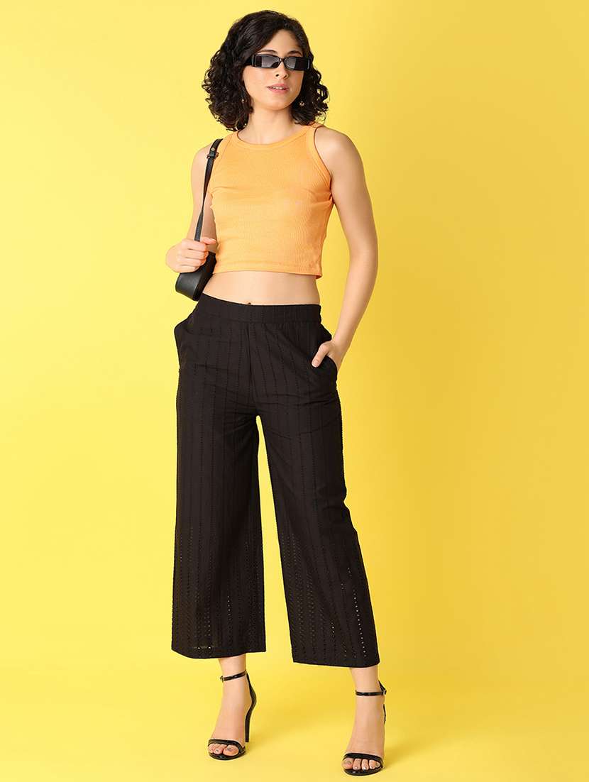women mustard solids crop top - 21328591 -  Standard Image - 4
