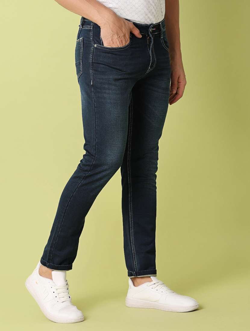 men mid rise plain jeans - 21328616 -  Standard Image - 1