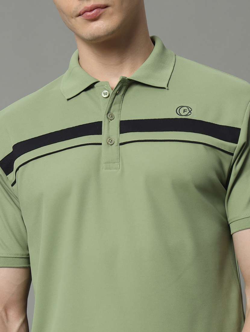 men taped polo neck short sleeves t-shirt - 21331220 -  Standard Image - 4