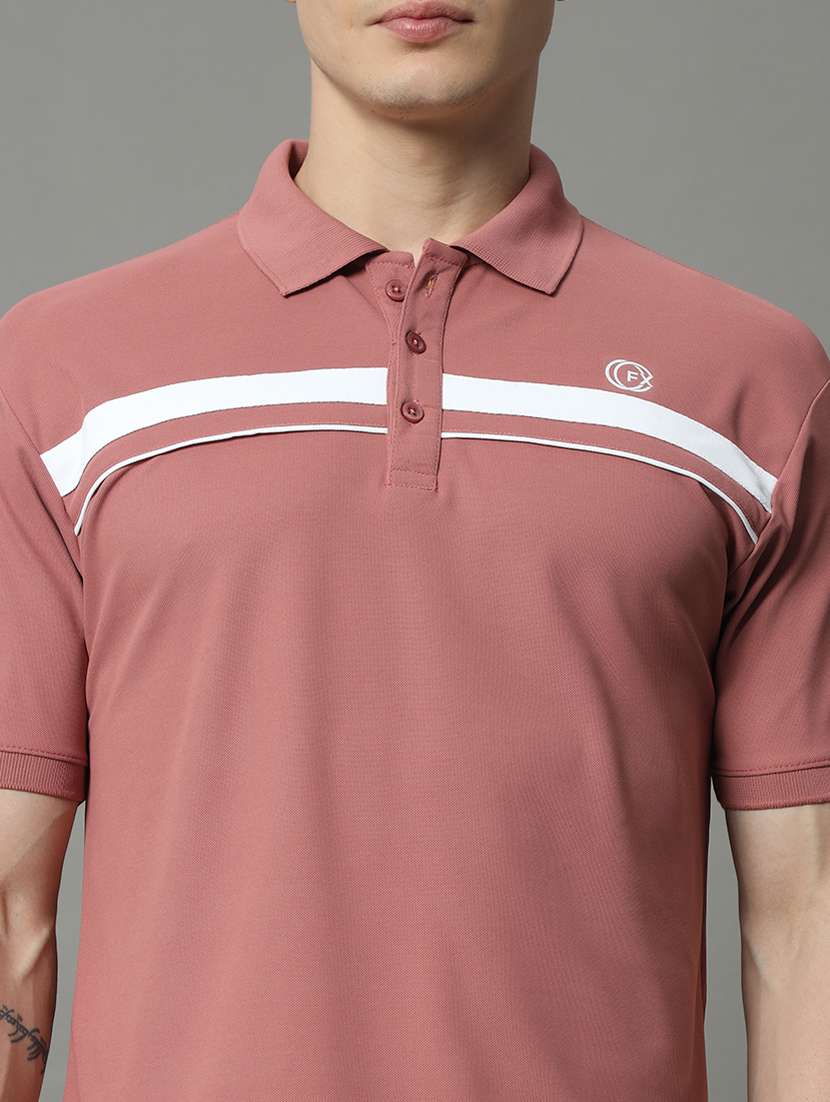 men taped polo neck short sleeves t-shirt - 21331225 -  Standard Image - 4