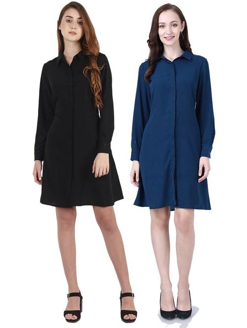 pckof 2 multi women colored solid dress - 21331396 -  Standard Image - 0
