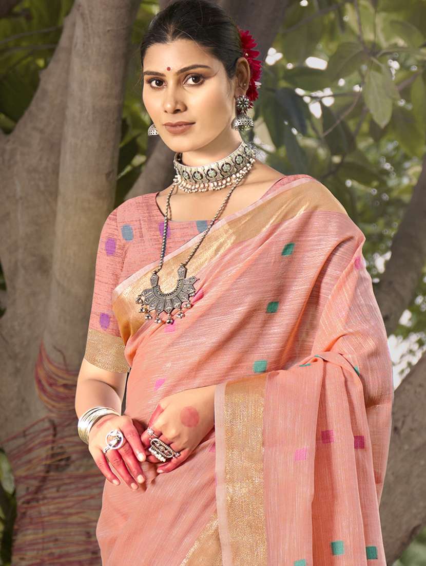 women self design handloom saree with blouse - 21331710 -  Standard Image - 1