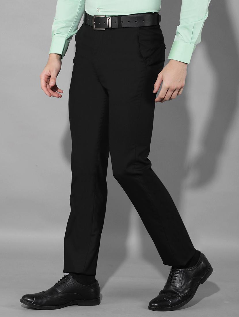 men mid rise solid flat front formal trouser - 21331728 - Standard Image - 1