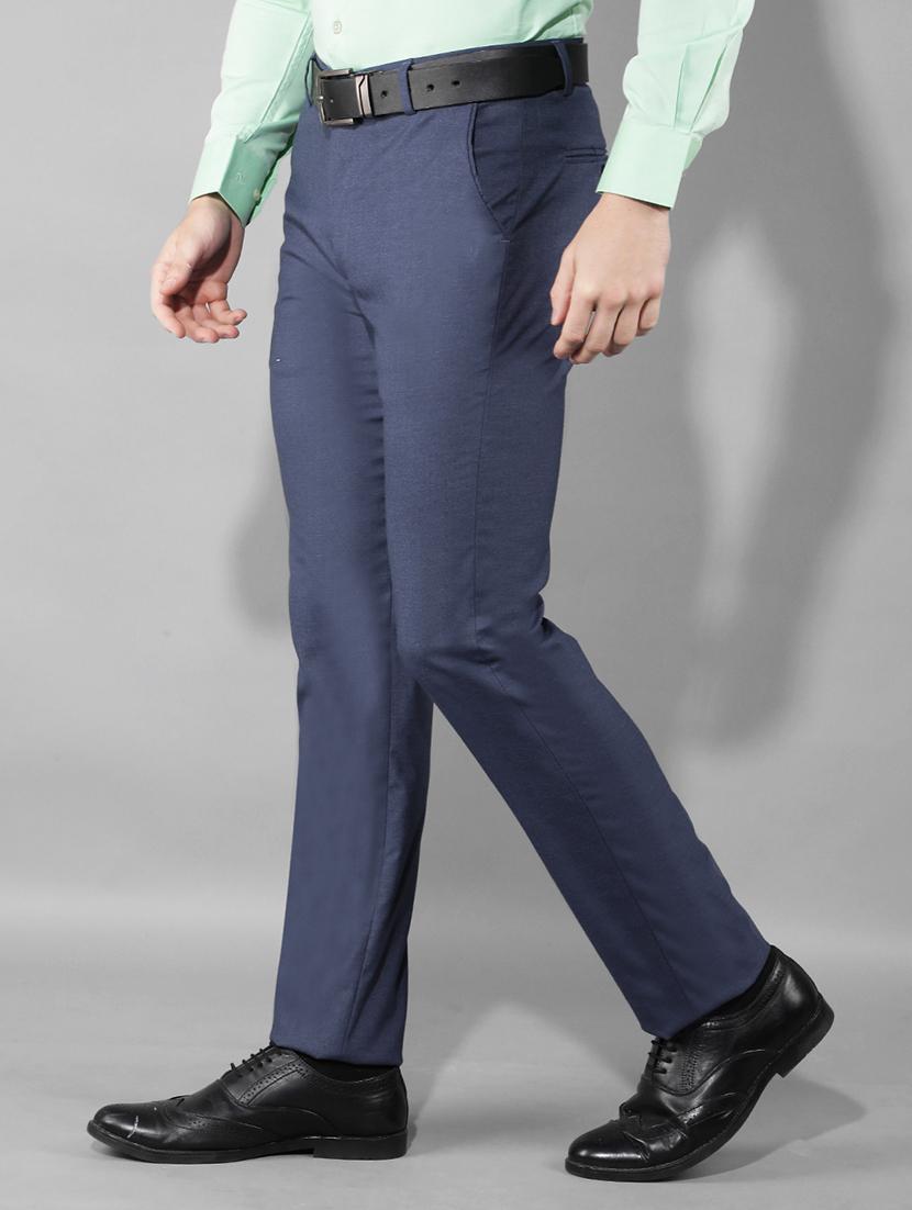 men mid rise solid flat front formal trouser - 21331729 - Standard Image - 1