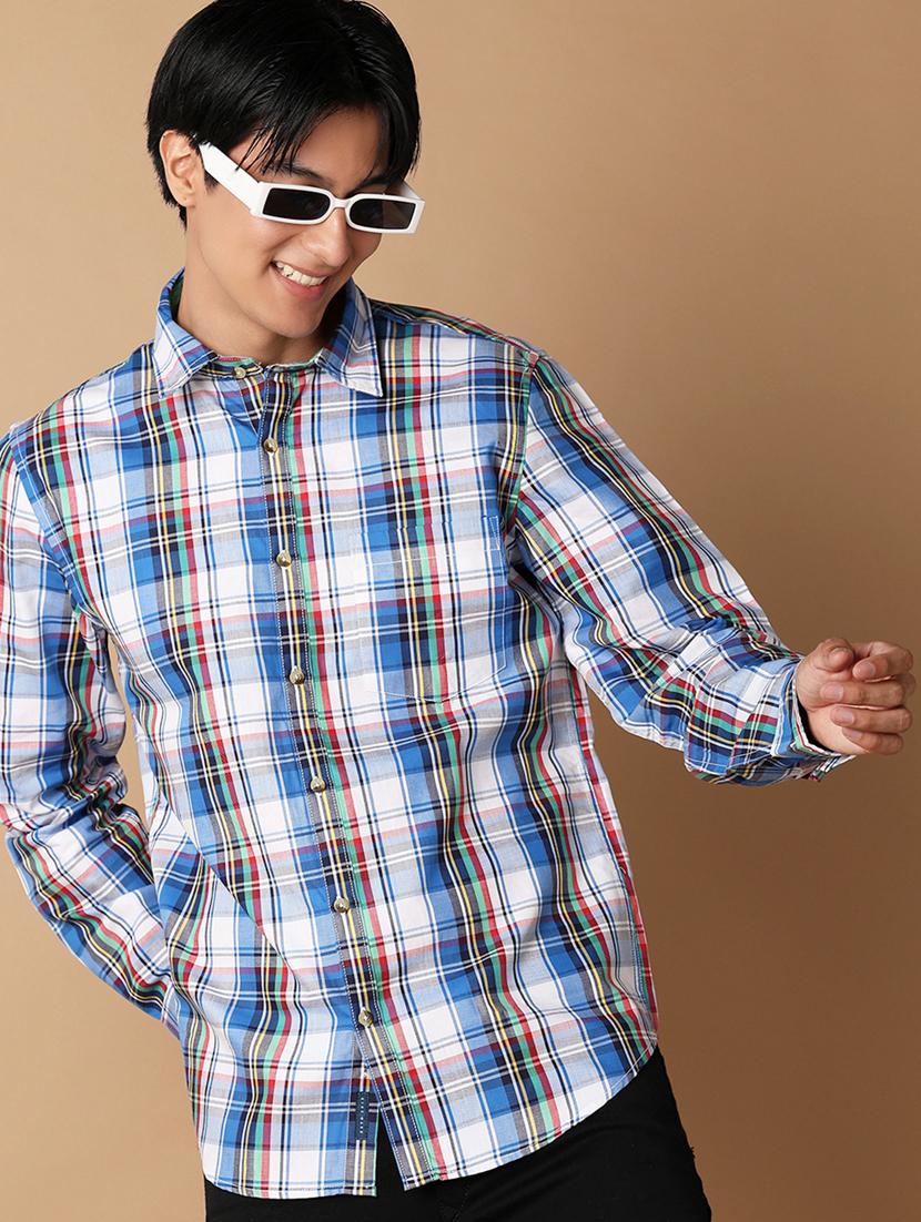 men checkered cotton casual shirt - 21332059 -  Standard Image - 1