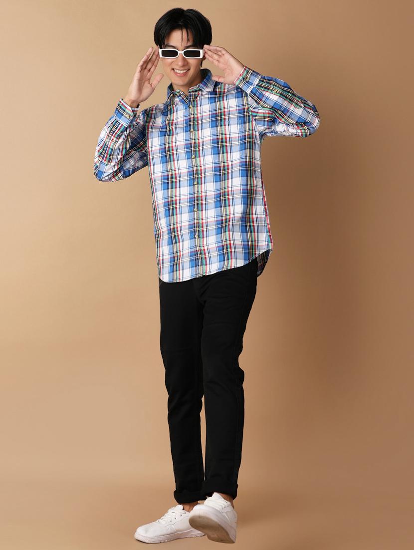 men checkered cotton casual shirt - 21332059 - Standard Image - 4
