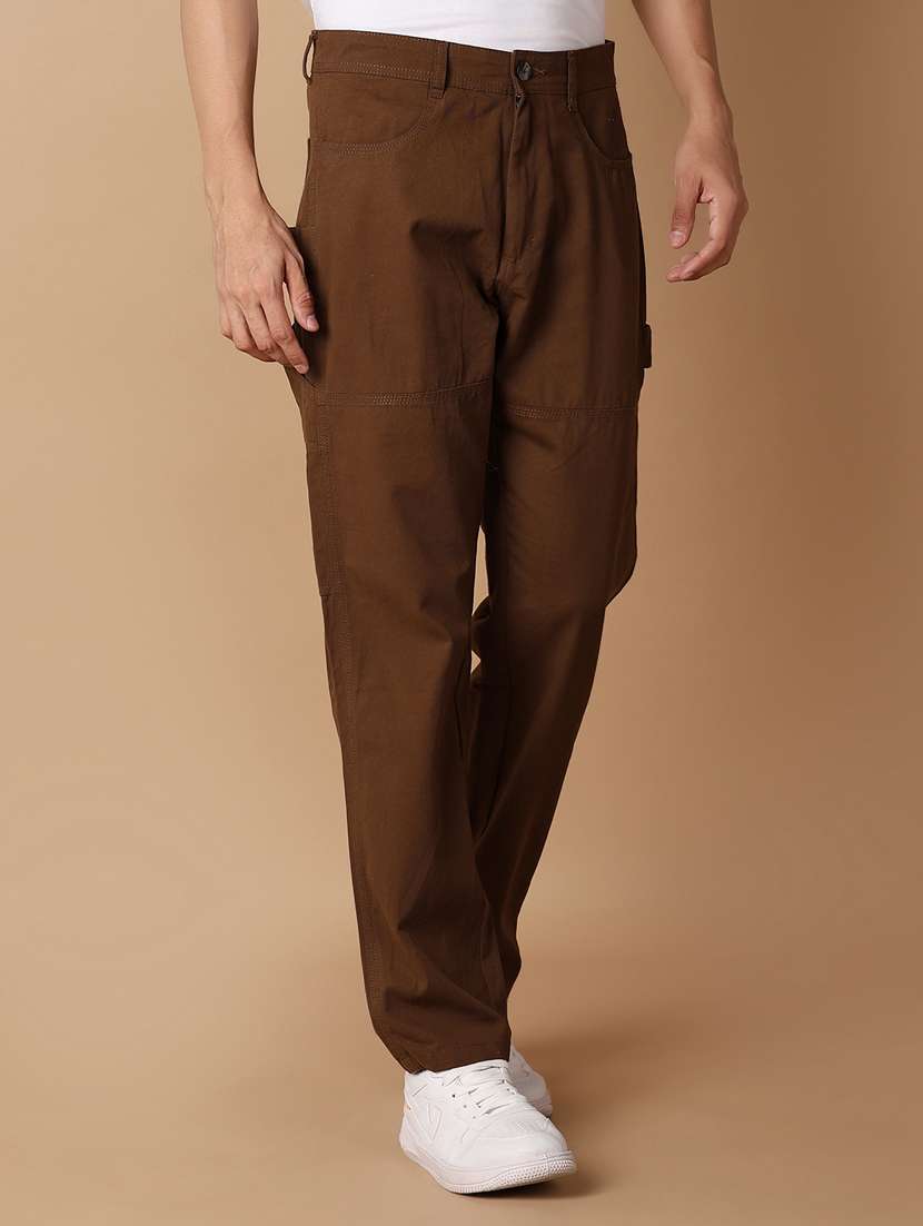 men mid rise solid cargo - 21332106 -  Standard Image - 1
