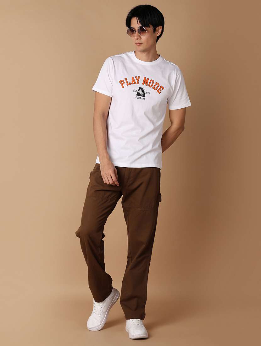 men mid rise solid cargo - 21332106 -  Standard Image - 4