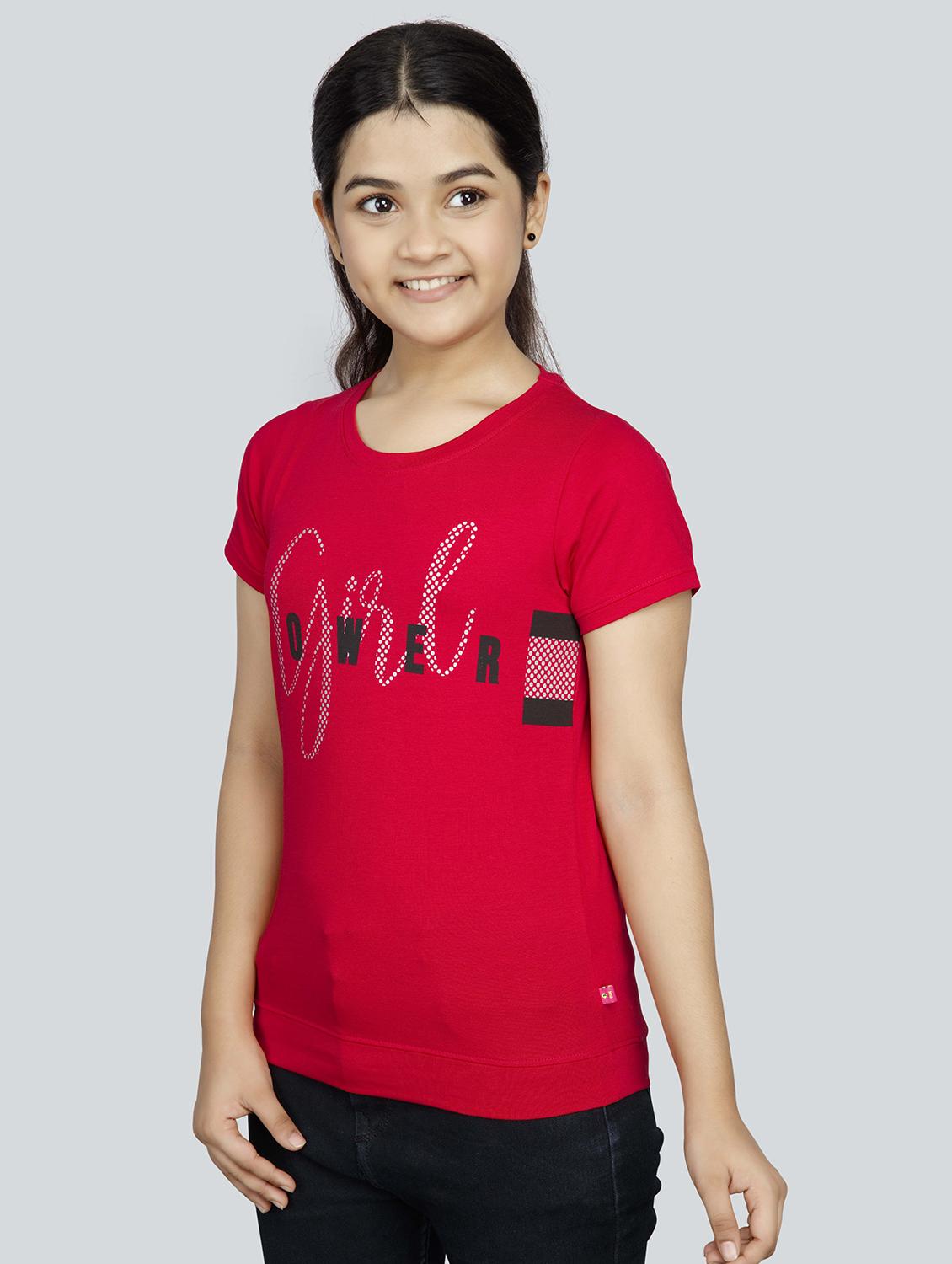 girls round neck short sleeves tees - 21332285 - Standard Image - 1