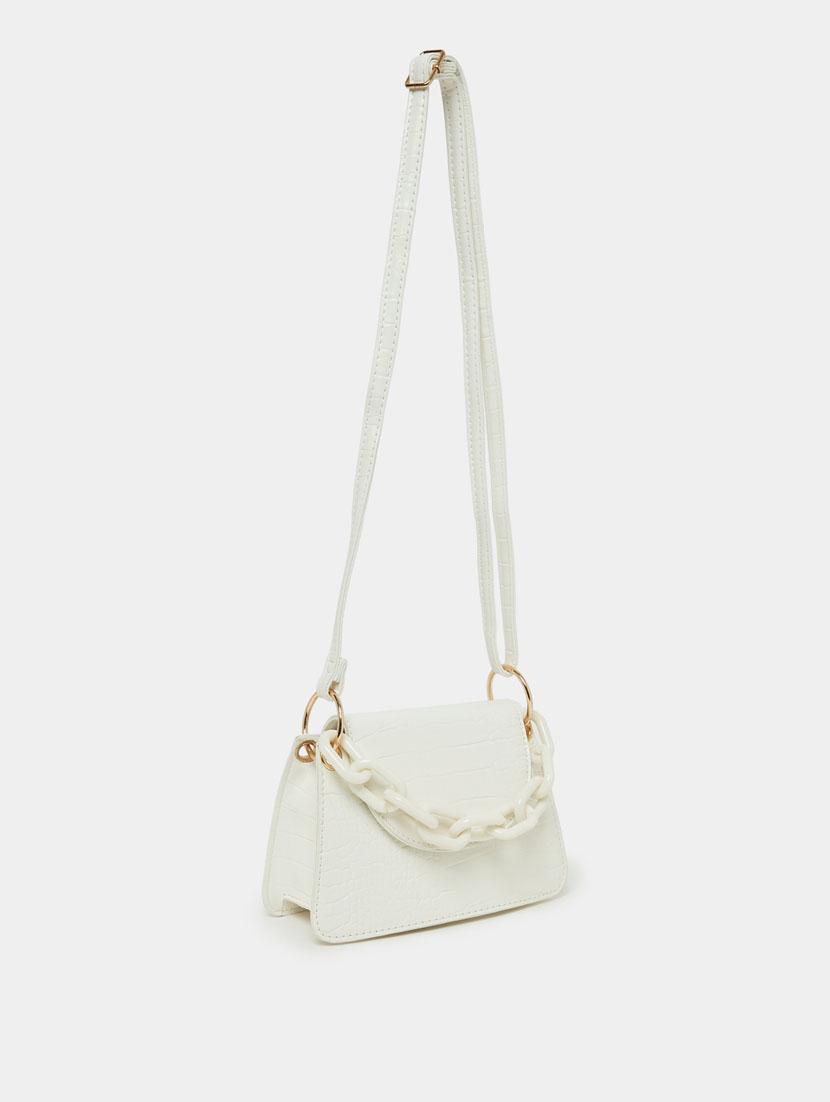 white leatherette (pu) sling bag - 21332525 -  Zoom Image - 0