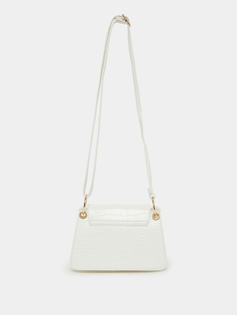 white leatherette (pu) sling bag - 21332525 -  Standard Image - 1