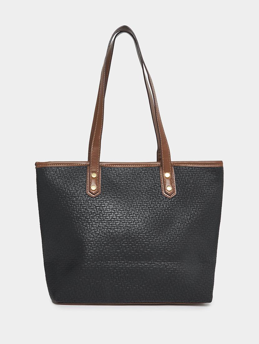 women black leatherette handbag - 21332536 - Standard Image - 1