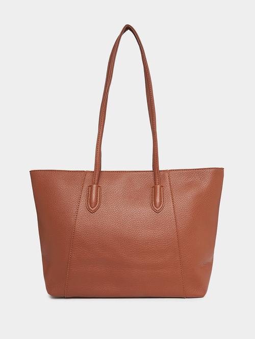 women brown leatherette handbag - 21332538 - Standard Image - 0