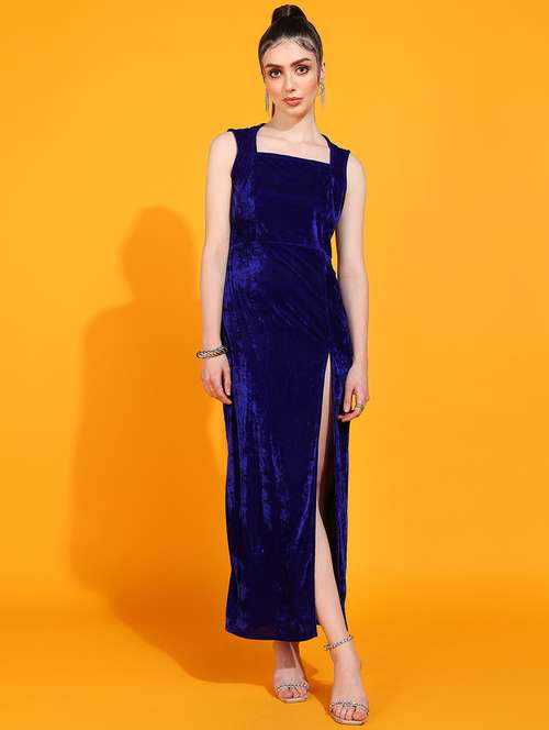 women navy blue polyester sheath dress - 21333117 -  Standard Image - 0