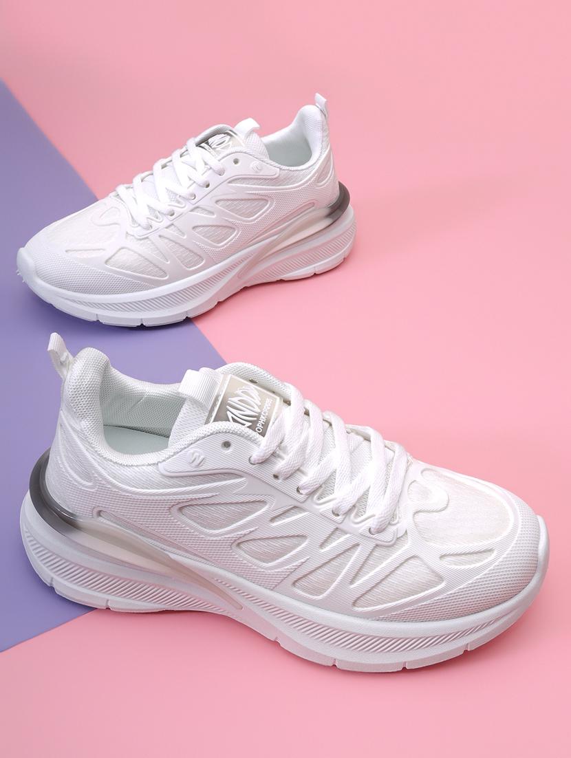 white lace-up sports shoes - 21333250 - Zoom Image - 0