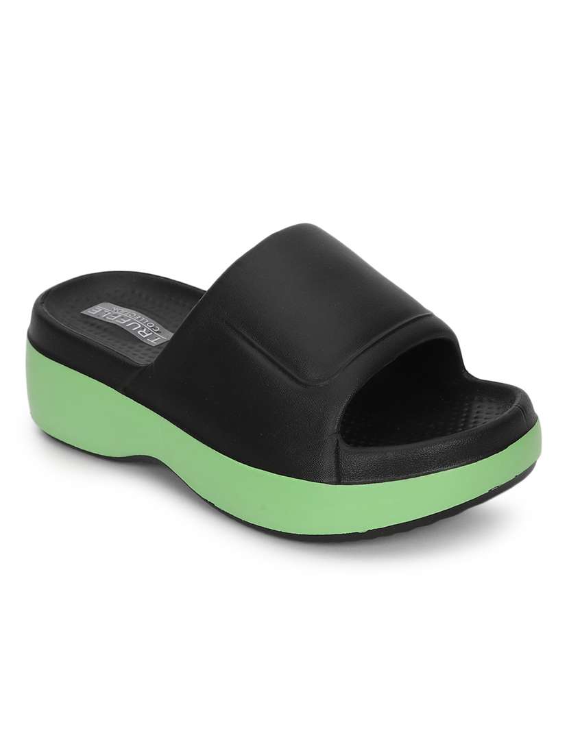 women solid slip on slides - 21333267 - Standard Image - 1
