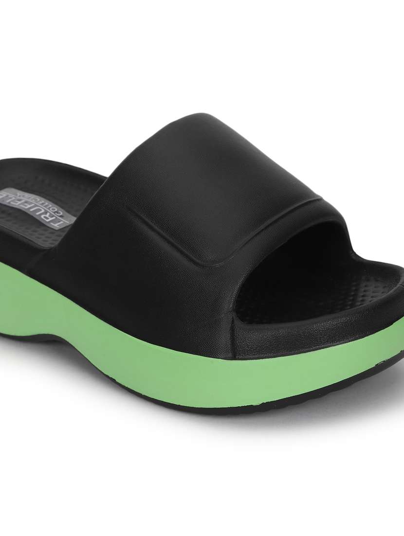 women solid slip on slides - 21333267 - Standard Image - 4