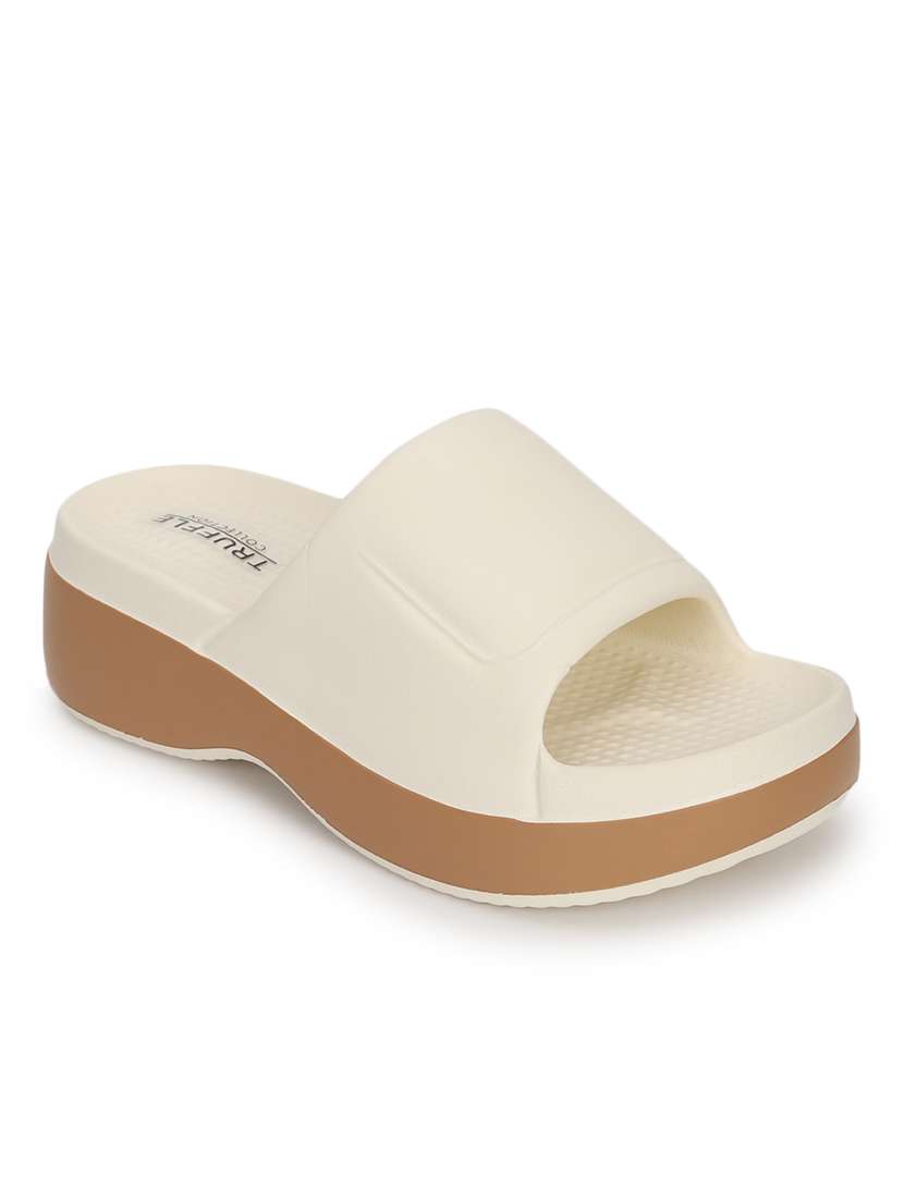 women solid slip on slides - 21333268 - Standard Image - 1