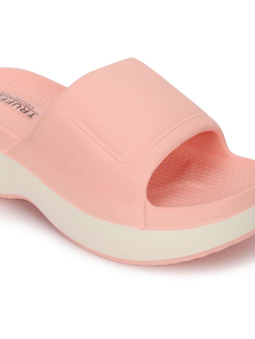women solid slip on slides - 21333269 -  Standard Image - 4
