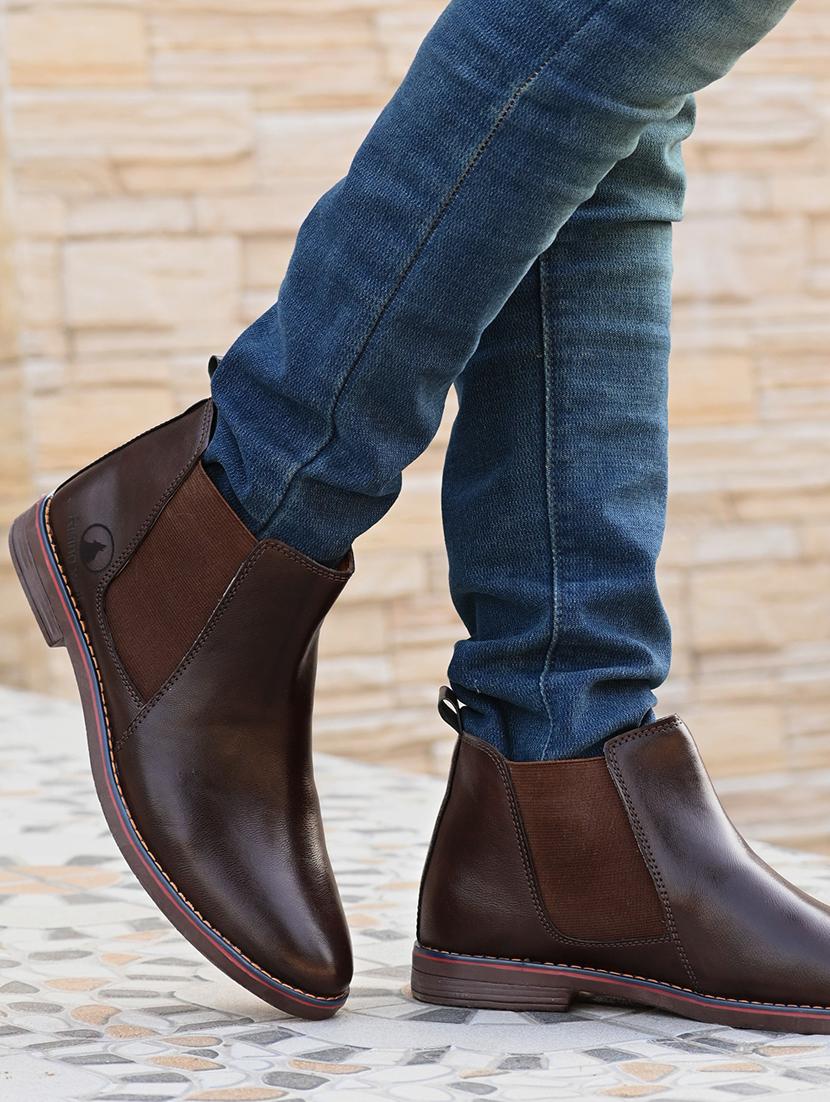 brown slip on boots - 21333278 -  Zoom Image - 0
