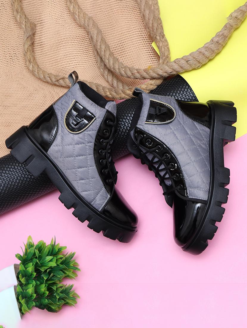 men grey lace up boots - 21333279 -  Zoom Image - 0
