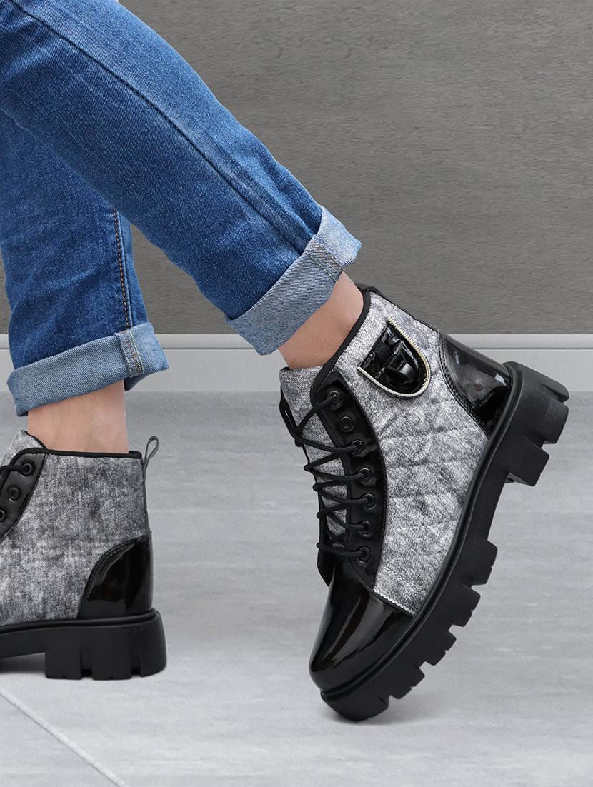 men grey lace up boots - 21333281 - Zoom Image - 0