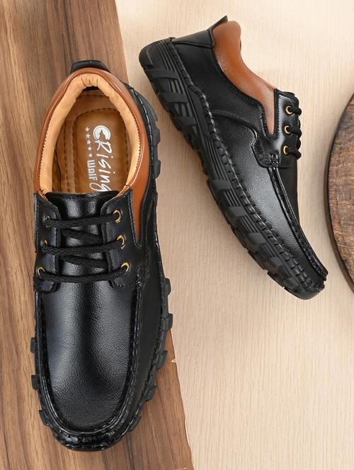 men solid lace-up casual shoes - 21333294 - Standard Image - 0