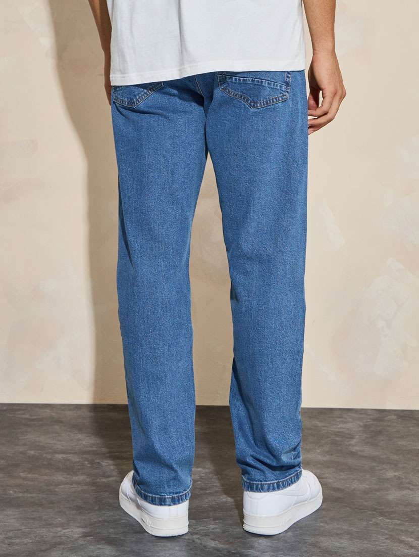 men solid mid rise straight fit jean - 21333394 -  Standard Image - 1