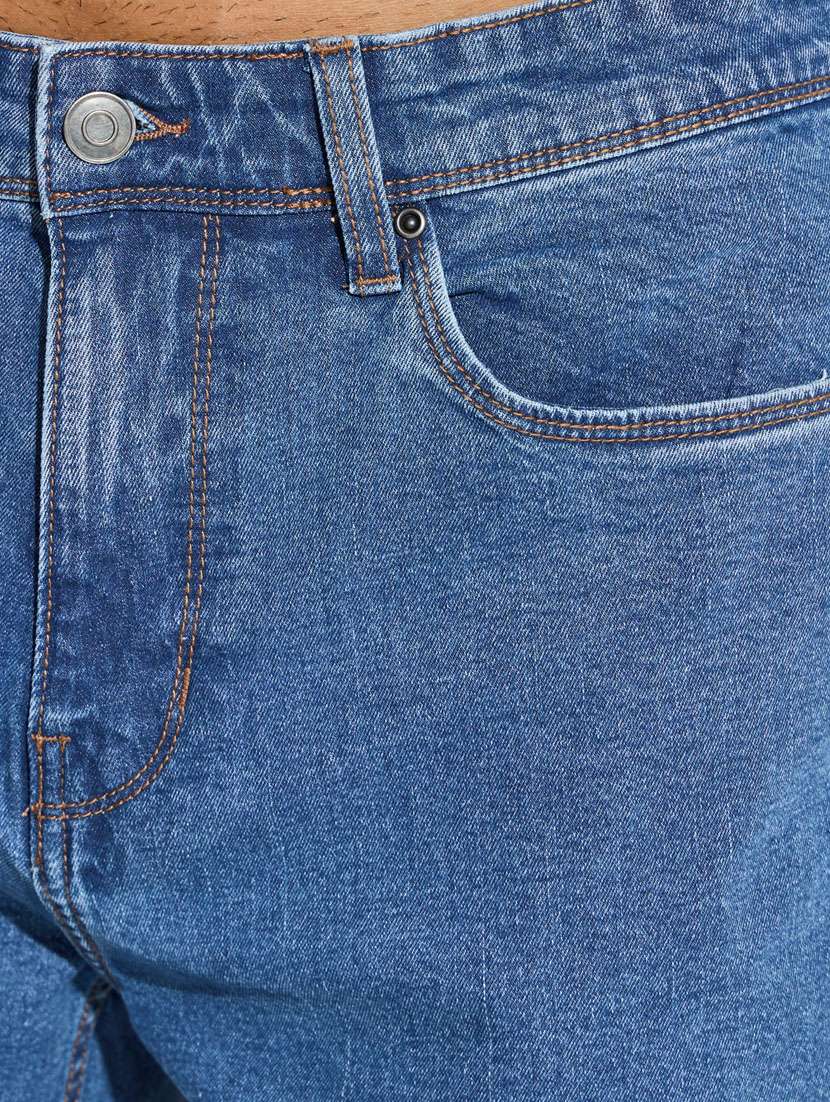 men solid mid rise straight fit jean - 21333394 -  Standard Image - 4